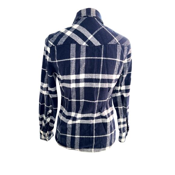 Field and Stream Women's Blue and white Flannel  Small - Picture 3 of 4
